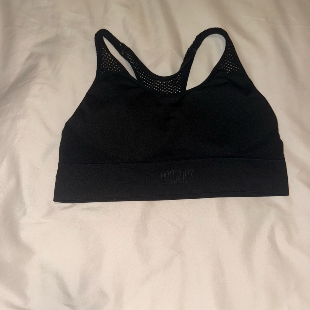 PINK Victoria's Secret Black Sports Bra